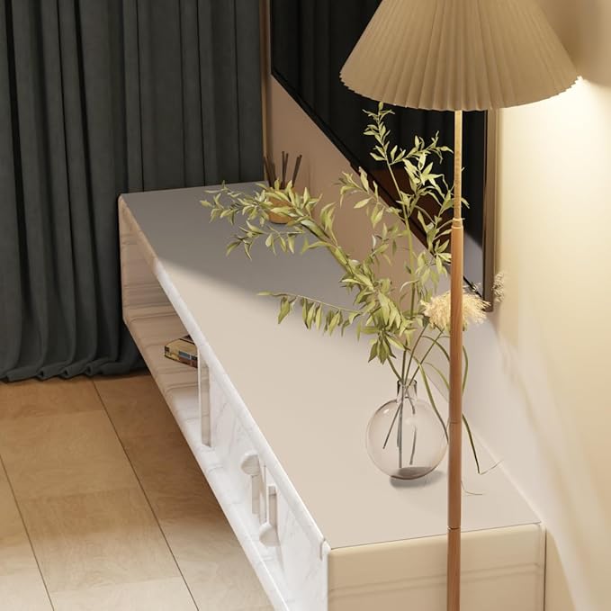 Dresser Top Protector - Can Be Used On Both Sides Waterproof and Easy to Clean Good Flatness Used for Dresser Table(Off White+Light Gray 10x42)