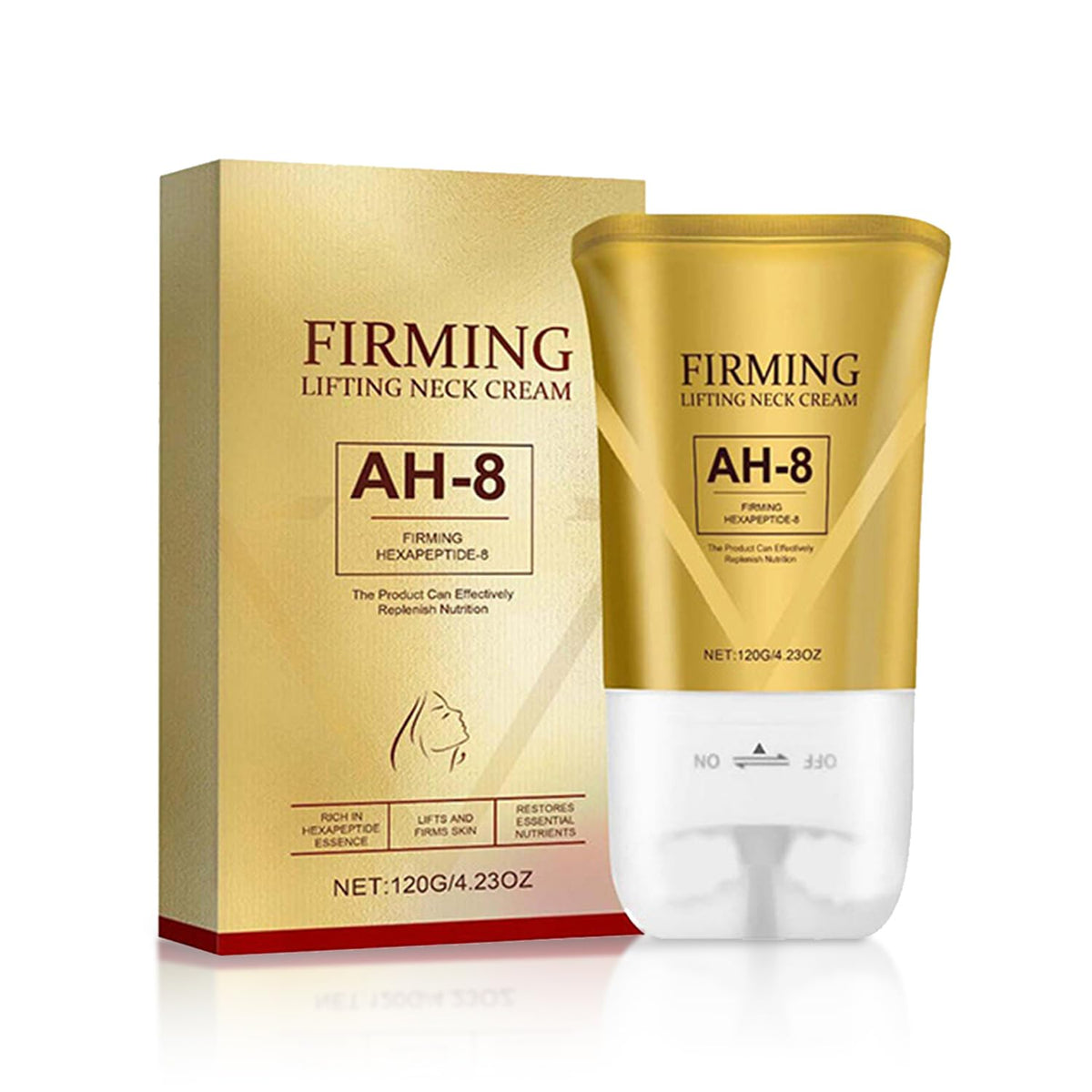 Sulymatty AH-8 Firming Neck Cream, Neck Firming and Tightening With Roller,Ah8 Neck Cream, Moisturizing, Tightening Lotions Cosmetic, Crepey Skin Cream for Aging skin