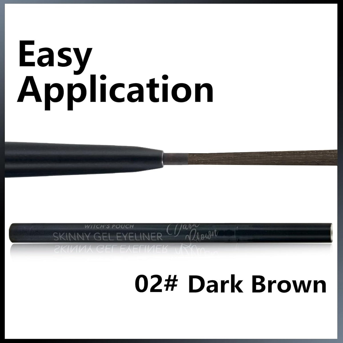 Witch's Pouch Gel Eyeliner Pencil Waterproof Smudge Proof, Long-Lasting Eye Liner, High-Intensity Colored, Ultra-Smooth Korean Eye Pencil Eye Makeup (02 Dark Brown)