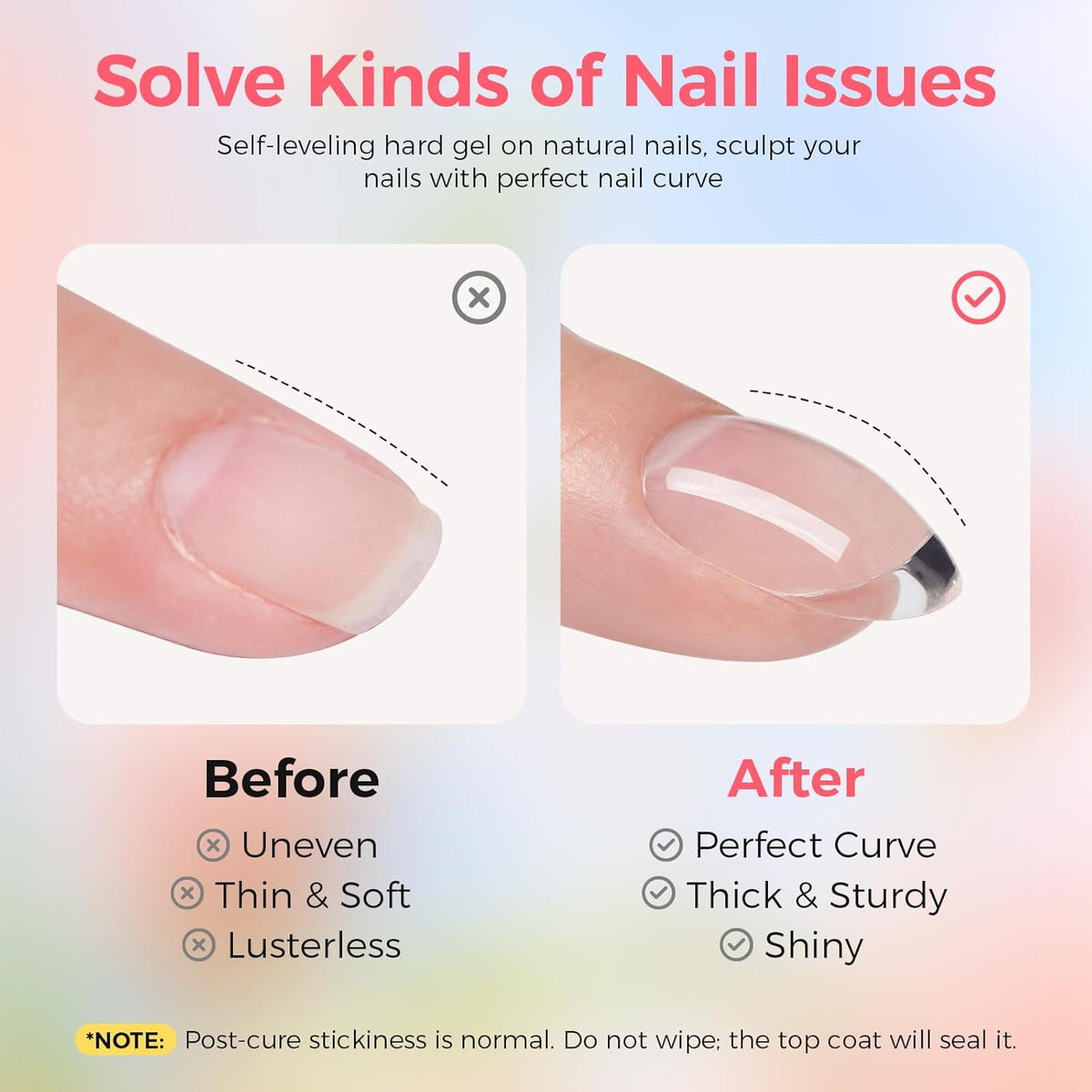 Builder Gel for Nails, 60g Clear Hard Gel for Nail Extension with 10 Nail Forms, Strengthener & Thickening, UV LED Lamp Cured Sculpture, Repair Broken Nails, Salon DIY Manicure Kit