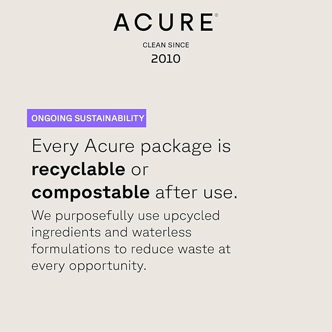Acure Resurfacing 1% Glycolic Acid & Unicorn Root Cleanser - Exfoliating Face Wash, Glycolic Acid Cleanser for Face, Brightening Anti Aging Cream to Foam Facial Cleanser, Sulfate Free, Vegan - 4 fl oz