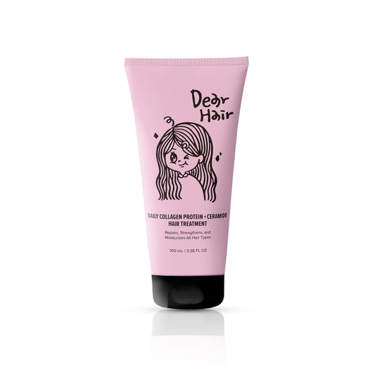 Daily Collagen Protein Ceramide Hair Treatment for Dry, Damaged Hair, Bond Repair Deep Conditioning Mask with Hydrolyzed Collagen & Pea Protein, 3.3fl.oz | 100ml