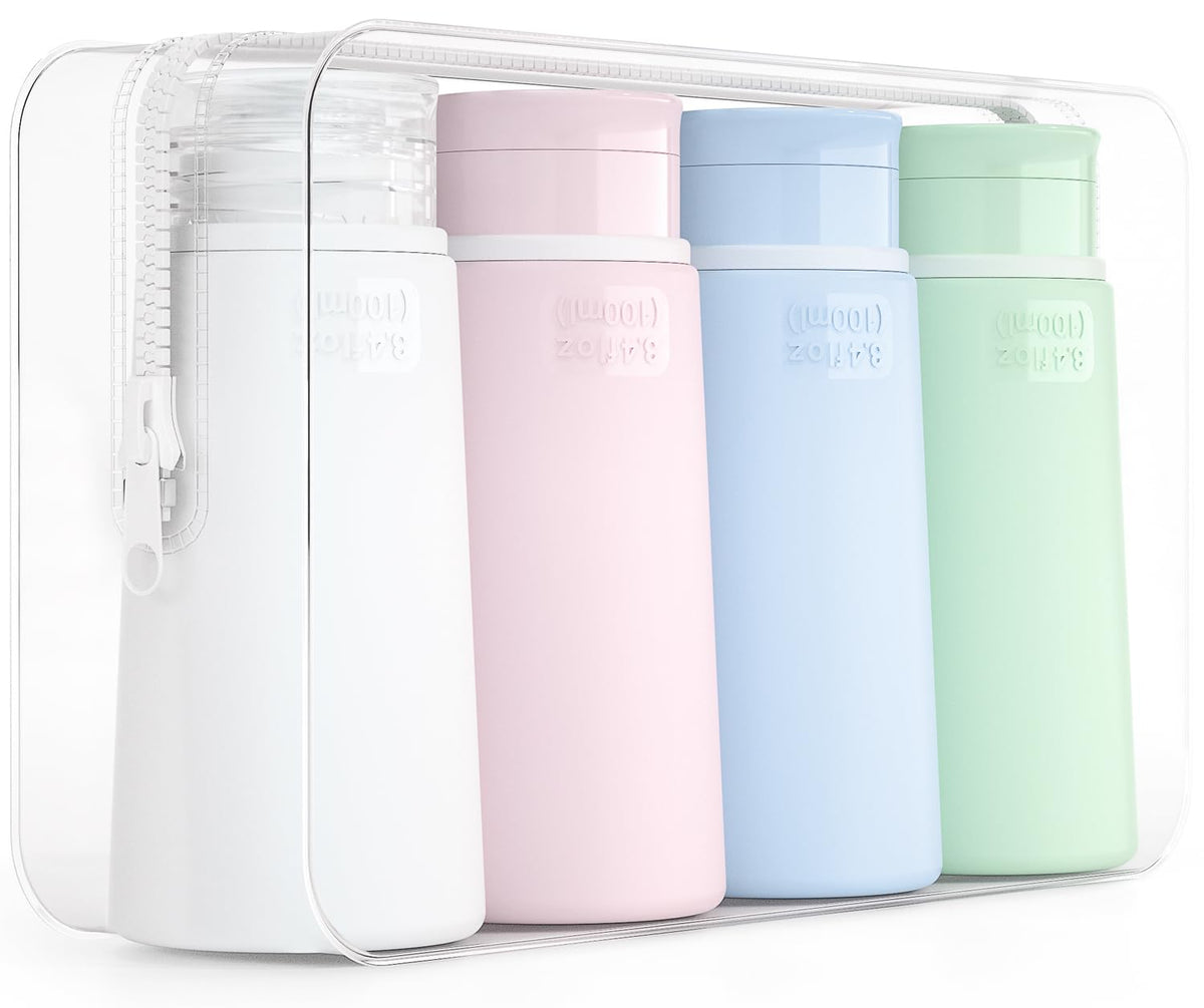 Valourgo 15 Pack Travel Bottles Set, TSA Approved Leak Proof Silicone Travel Containers jar for Toiletries, Shampoo, Lotion Body Washt,Perfume spray bottle，Travel Essentials toiletry Bottles