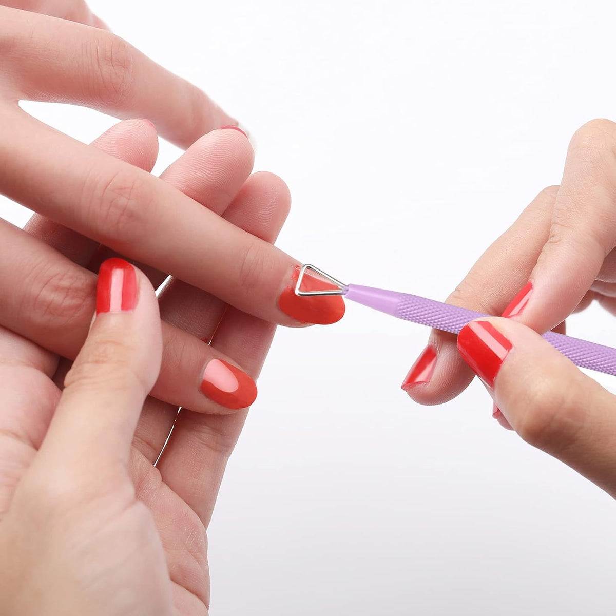 Cuticle Trimmer with Cuticle Pusher and Cutter-YINYIN Cuticle Nipper Professional Stainless Steel Cuticle Clippers Durable Pedicure Manicure Tools for Fingernails and Toenails(Purple)