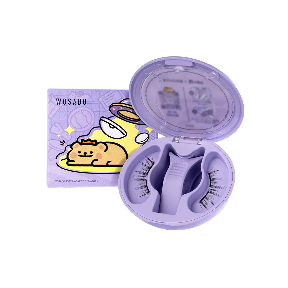 Soft Magnetic Eyelashes Kit with Applicator, No.10 Ultra Black BearisBug, Reusable Glue-free Wispy Magnetic Lashes, Cruelty-free False Lashes, Waterproof, Lightweight, Suit for Heavy Makeup