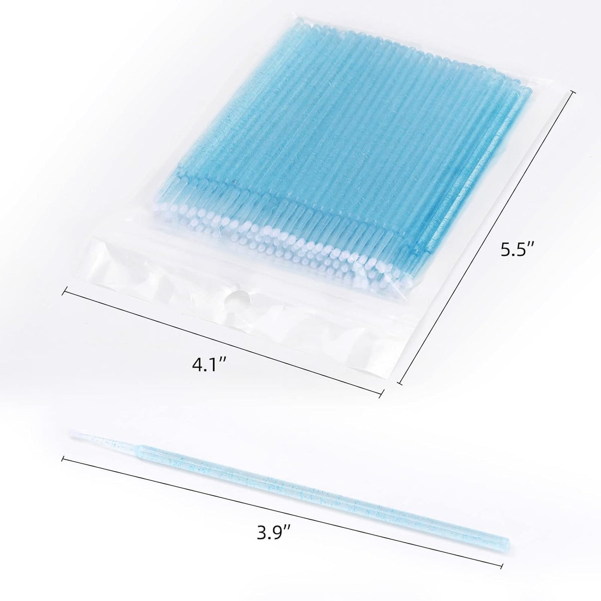Tbestmax 1000 Pcs Crystal Microbrushes Applicators Disposable Microswabs for Eyelash Extensions Micro Wands Spoolie 5 Color