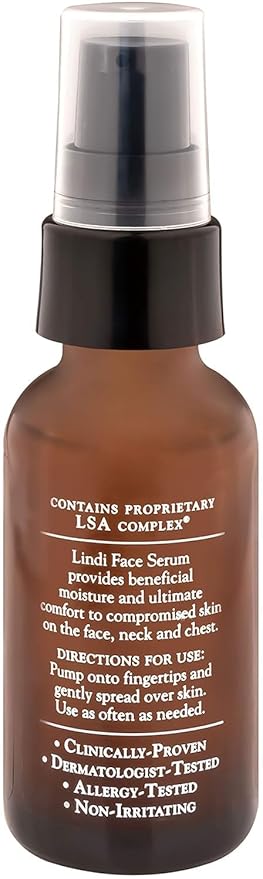 LINDI SKIN Face Serum Citrus - Ultimate Moisture and Comfort To Restore Your Skin Immediately - Reduce Facial Rash, Redness, and Itching - Relieves Uncomfortable Effects of Chemo Rash (1 fl oz)