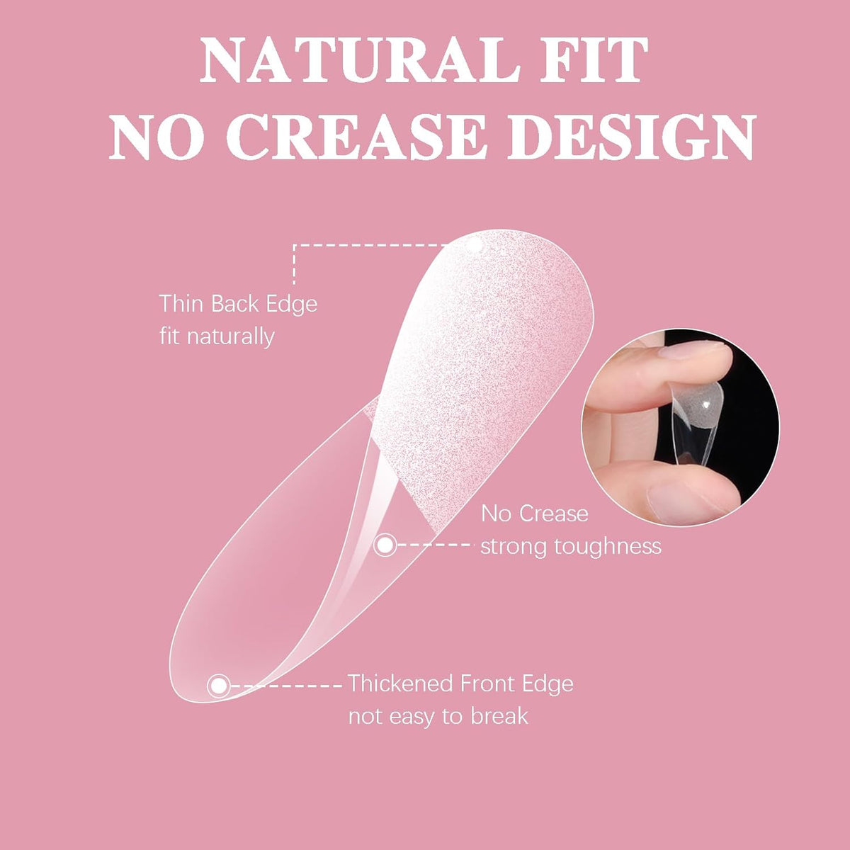 Medium Oval Nail Tips, SSWSBYKE 300pcs Soft Gel Nail Tips for Full Cover Pre-Shaped Acrylic Fake Nails Tips 15 Sizes Half Matte Press On Nails for Extension Home DIY Salon