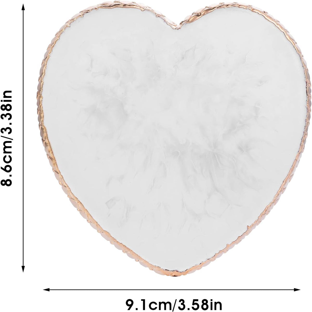 Resin Nail Art Palette Nail Mixing Palette Polish Color Mixing Plate Golden Edge Nail Holder Display Board Heart Shape Cosmetic Mixing Tools