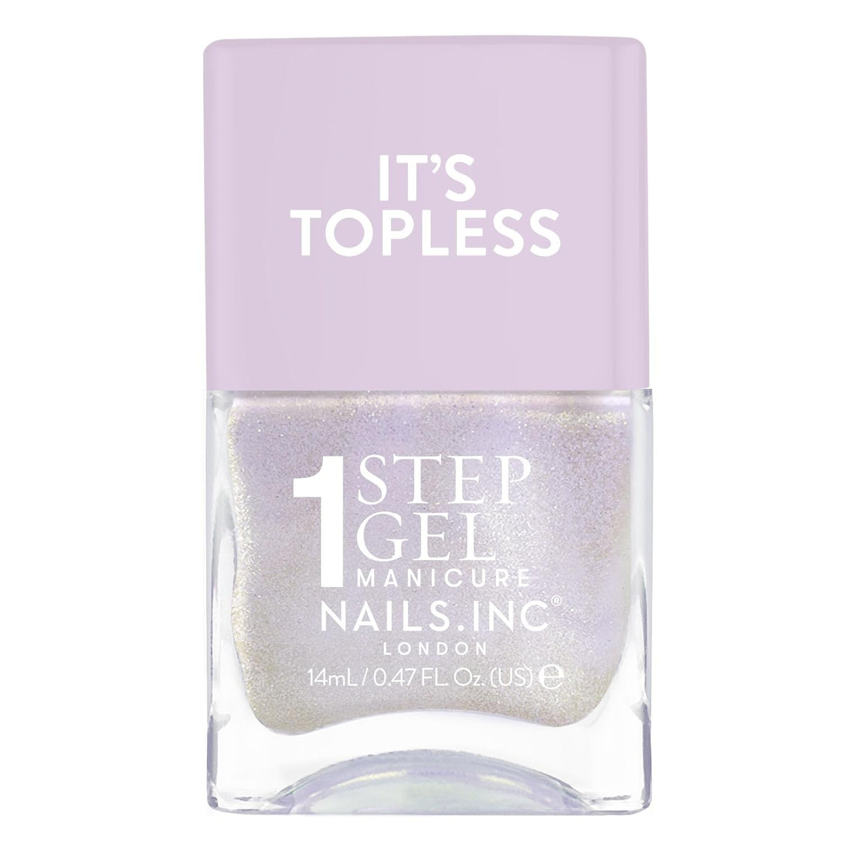 Nails Inc It's Topless Gel-Like Nail Polish, 4-in-1 Base Coat, Treatment, Color & Top Coat, Long Lasting, Strong, Chip Free Nails, Glossy Salon Quality Manicure, Air Dry Nail Polish, Halle, 0.47 Fl Oz