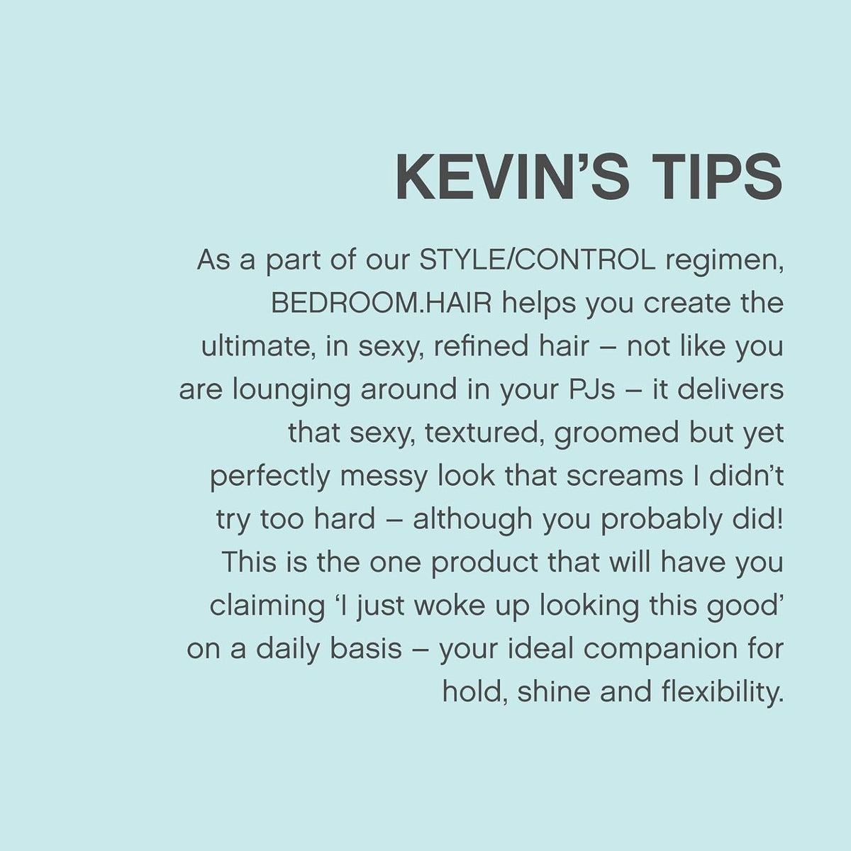 KEVIN.MURPHY BEDROOM.HAIR - Flexible Texturising Hair Spray - For All Hair Types - Hair Care for Effortless Bedroom Hair - With Ginger Root Extract - 235 mL / 7.9 fl oz