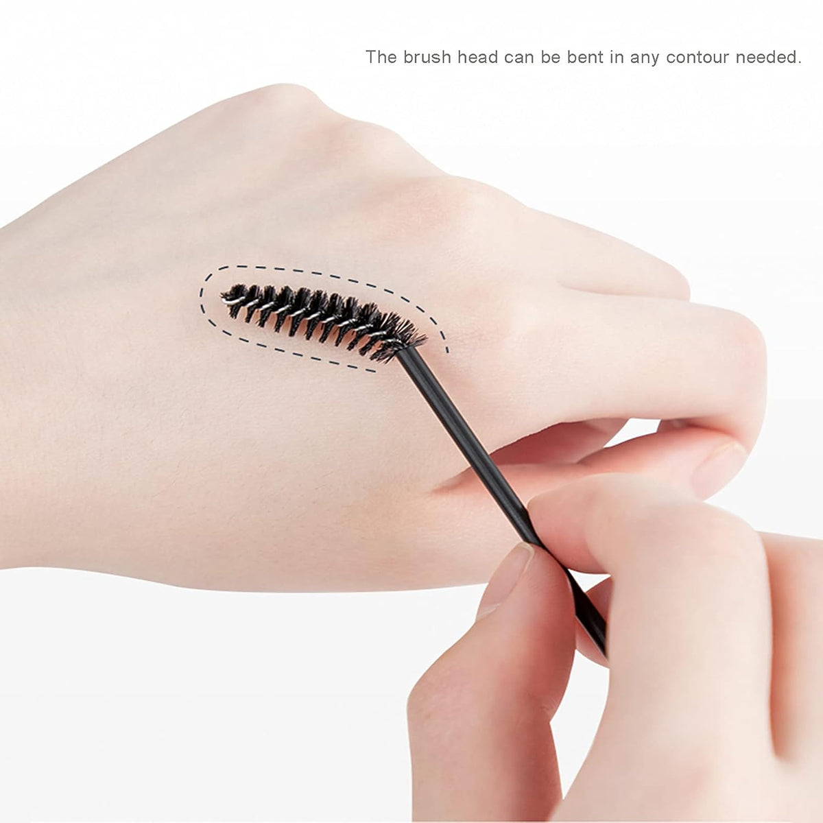 i-Laesh 10-Piece Disposable Mascara Wands with Tube - Diamond Spoolies for Eyelash & Eyebrow Makeup - Diamond Black Gold Color Lash Applicator Set
