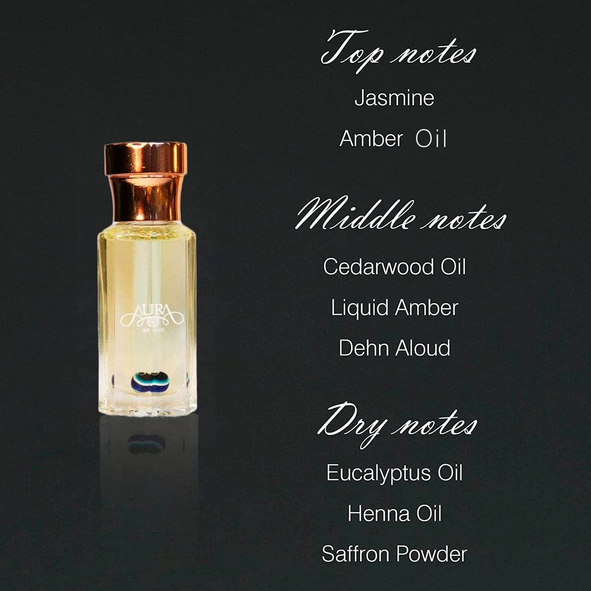 Hair Fragrance, Pure and Feminine Amira Scent, 100% Pure, Alcohol-Free Perfume for Women, Jasmine and Amber Oil Top Notes - LIGHT OUD (WOOD) SCENT