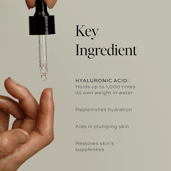 DIME Beauty Hyaluronic Acid Serum, Non-Greasy Hydrating Face Serum with Pure Hyaluronic Acid, 1 oz / 30 ml