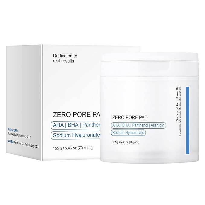 Salicylic Acid Toner Cotton Pads For Face, with AHA BHA Glycolic acid Gentle Exfoliator Pore Cleaner & Minimizer Blackhead Whitehead Remover for Oily and Acne-Prone Skin 70 Sheets