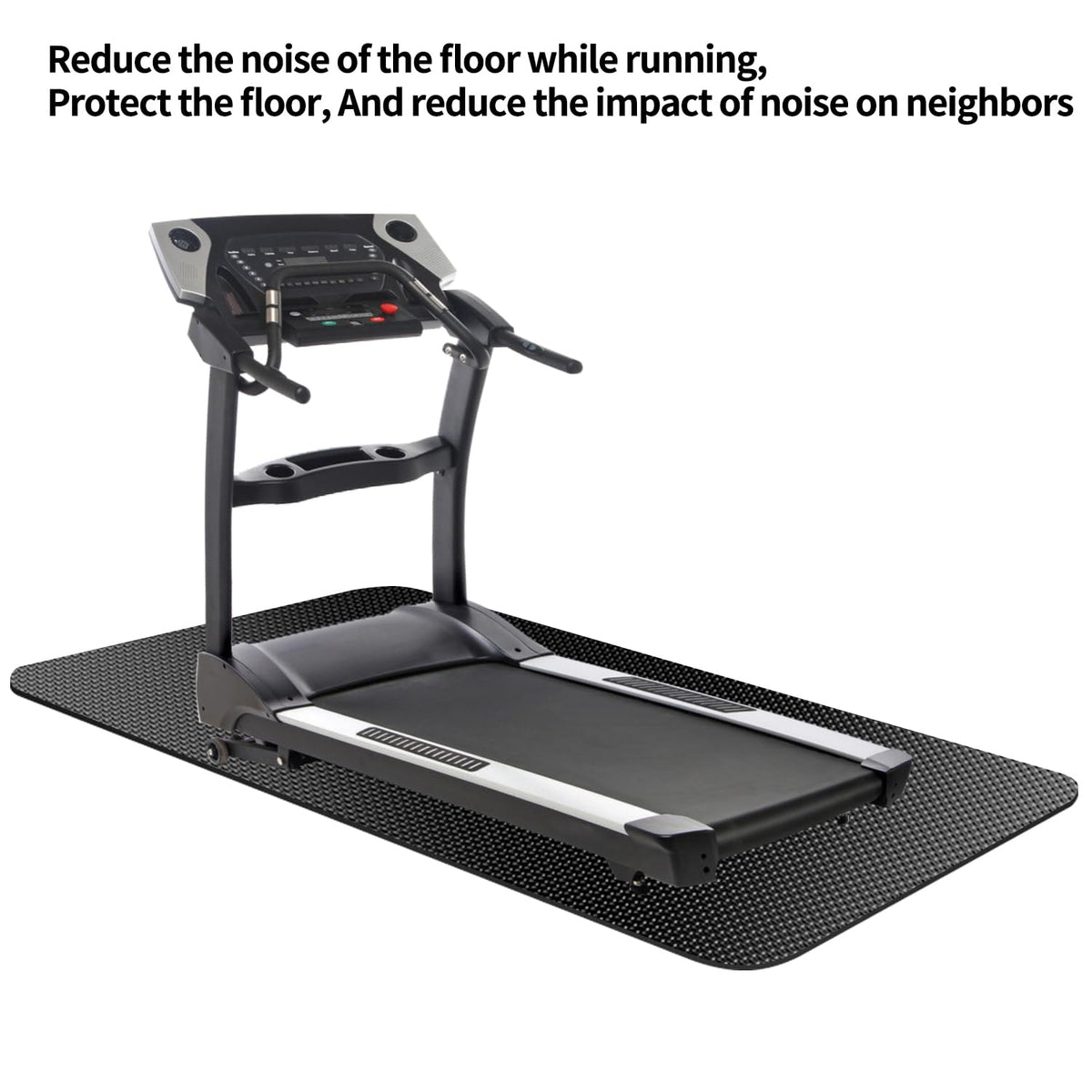 Treadmill Mat,Bike Mat Compatible with Peloton Bike Elliptical Treadmill,Folding Pad Exercise Equipment Under Exercise Trainer Pad for Stationary Indoor Spin