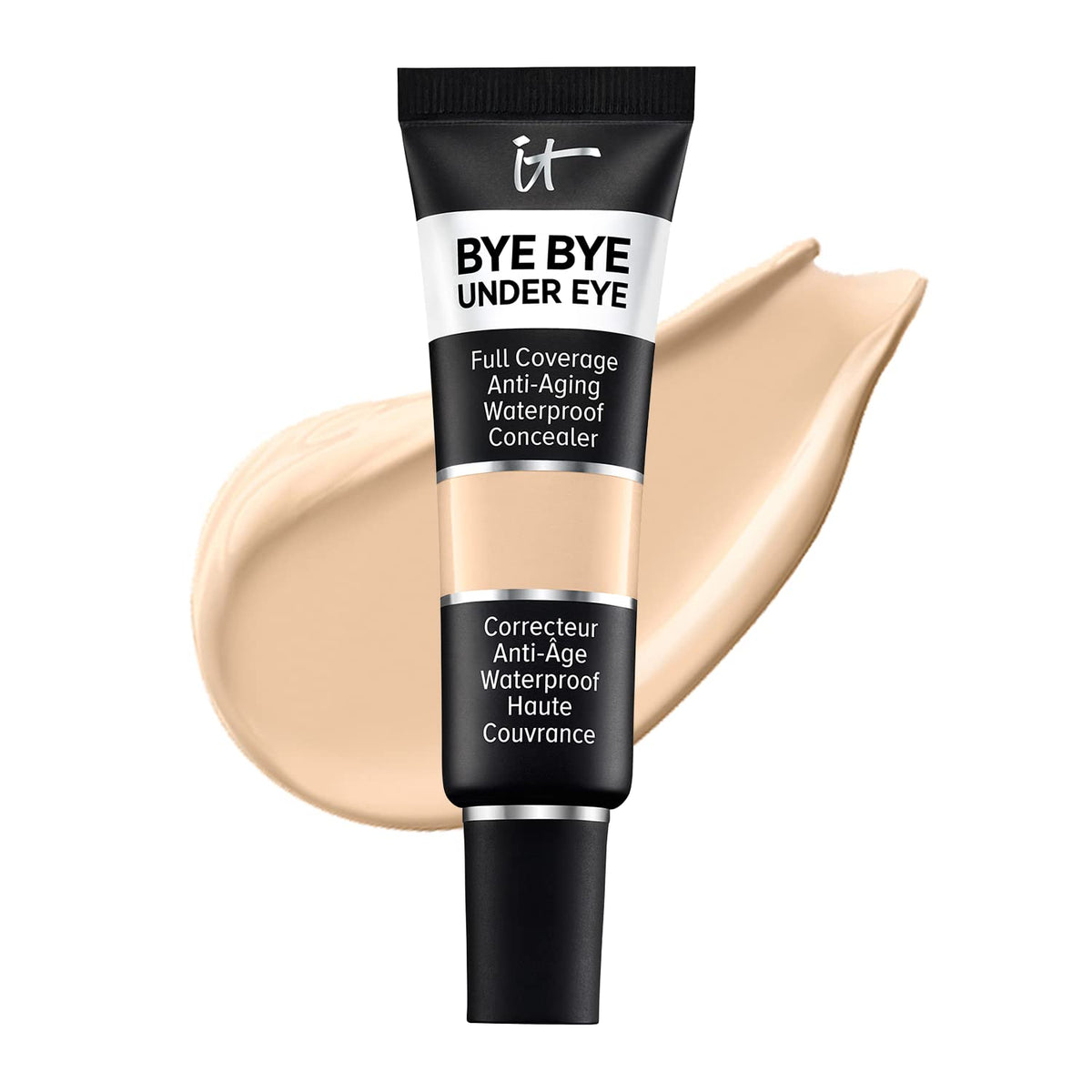 IT Cosmetics Bye Bye Under Eye Concealer (Light Nude) - Waterproof Full Coverage Concealer For Dark Circles, Fine Lines, Redness & Discoloration, With Hyaluronic Acid, Natural Finish – 0.4 fl oz