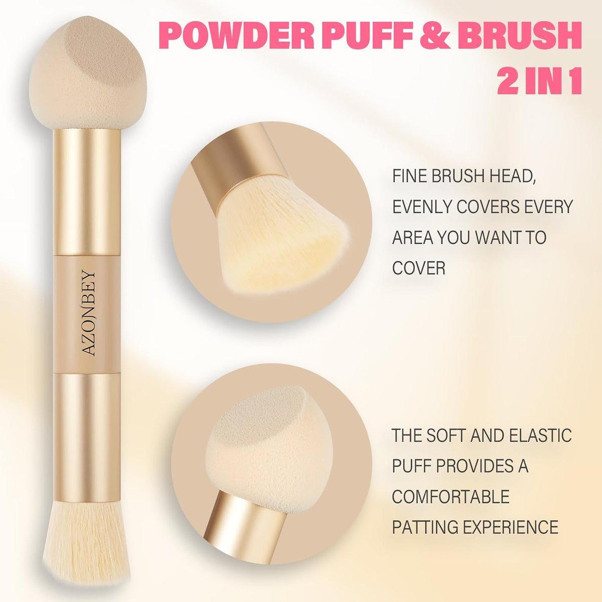 Root Touch Up Sets,Hairline Powder for Women Cover Up- Hairline Concealer for Thin and Thinning Hair, Water & Sweat Resistant,Contain Azonbey Makeup Brush (Gray, Med-Makeup Brush)