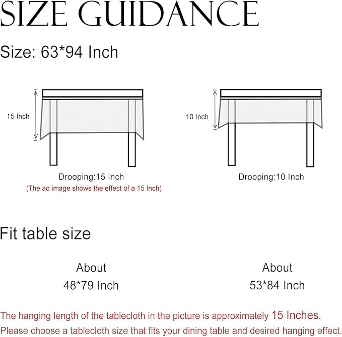ISAENNE Designer Linen Long Rectangle Tablecloth,Western Colorful Floral Indoor Table Cloth,Wrinkle Resistant Decor Tablecloths for Dining Thanksgiving Kitchen Christmas,63"*94"-Serenity B