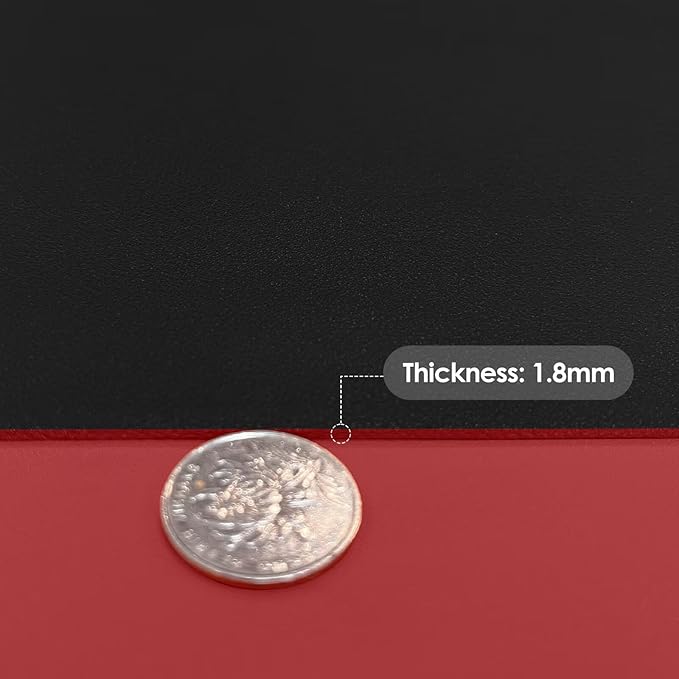 Table Protector Pad for Dining Room Table - Can Be Used On Both Sides Waterproof and Easy to Clean Good Flatness Used for Dining Table(Black+Wine Red 46x96)
