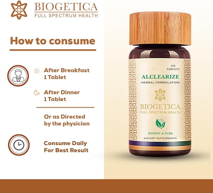 Alclearize Tablets 100% Natural Vegan Promote Immunity, Healthy Skin Non-GMO Ayurvedic 120 Tablet