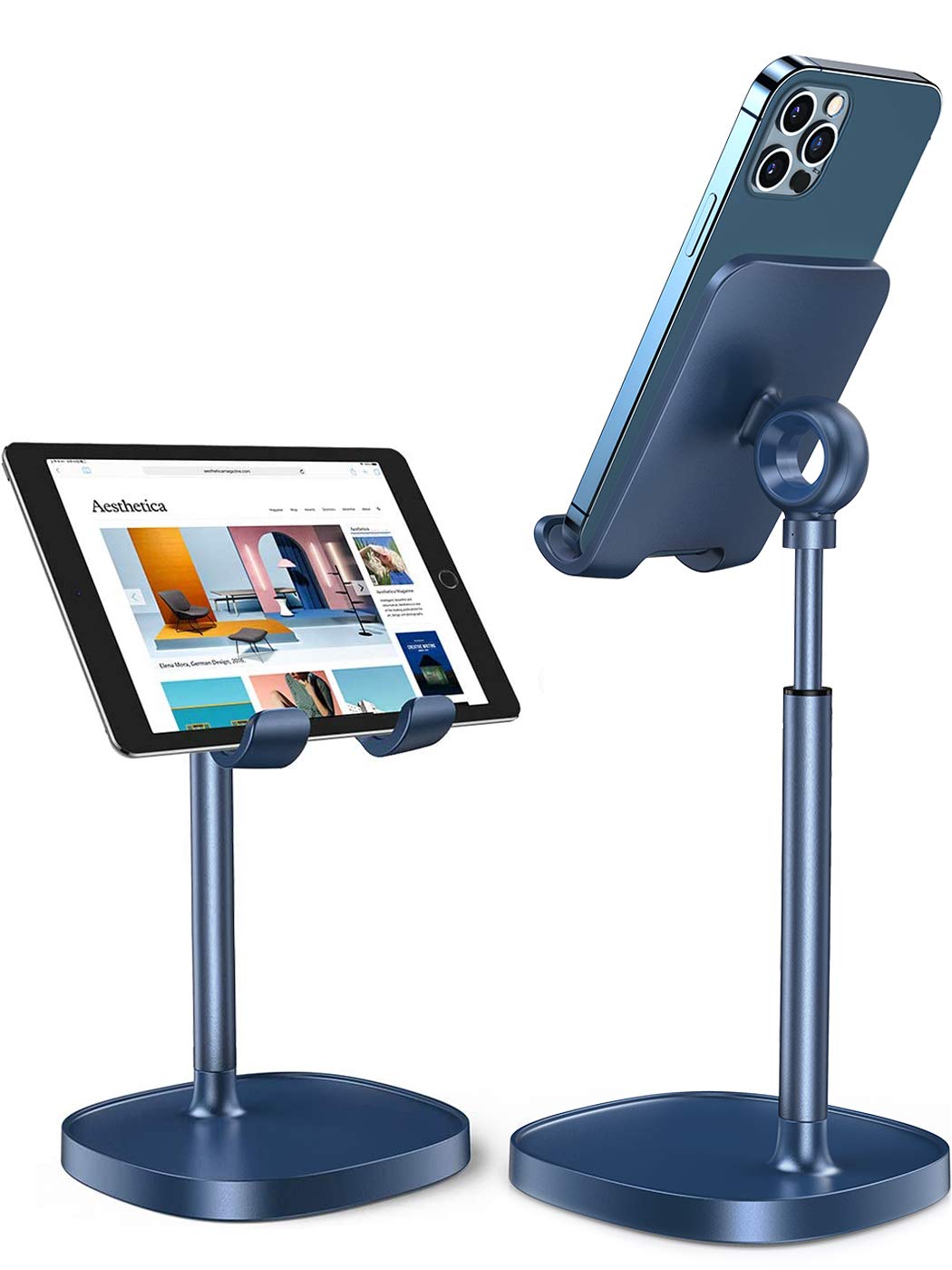 LISEN Cell Phone Stand Adjustable for iPhone Phone Holder for Desk, Office Desk Accessories Computer PC for iPhone Stand Gaming Essentials Fit Otterbox Case Phones Switch Kindle iPad Air Tablet 4-10in