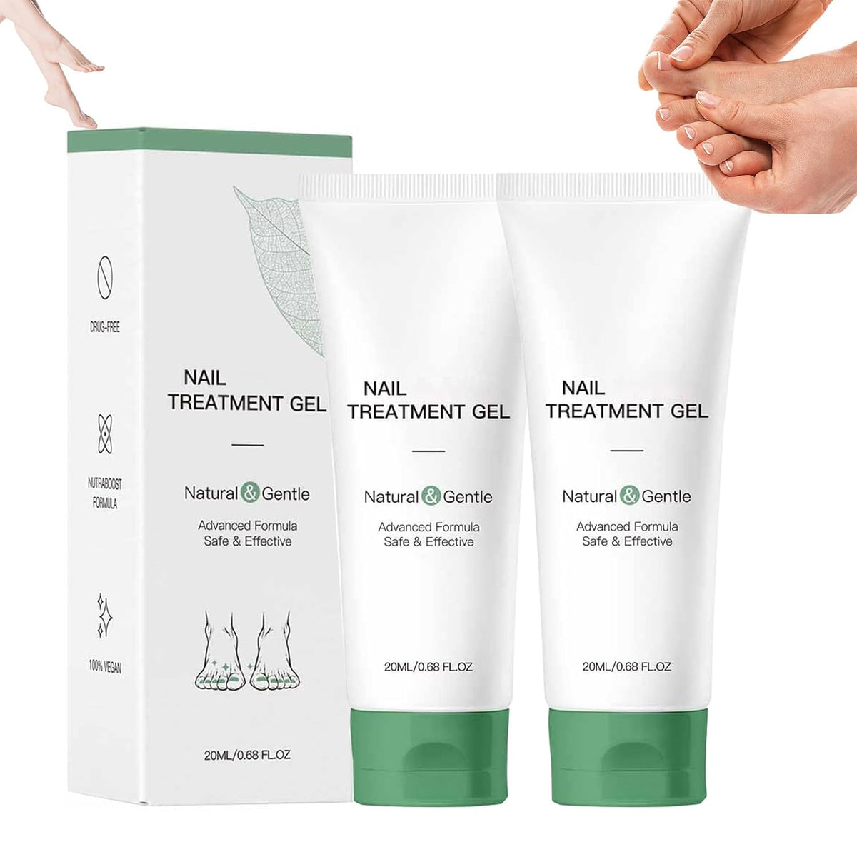 Nutraboost Nail Treatment, Nail Growth Serum for Repair & Strengthener,Multi-Purpose Nail Repair Oil Serum (2)