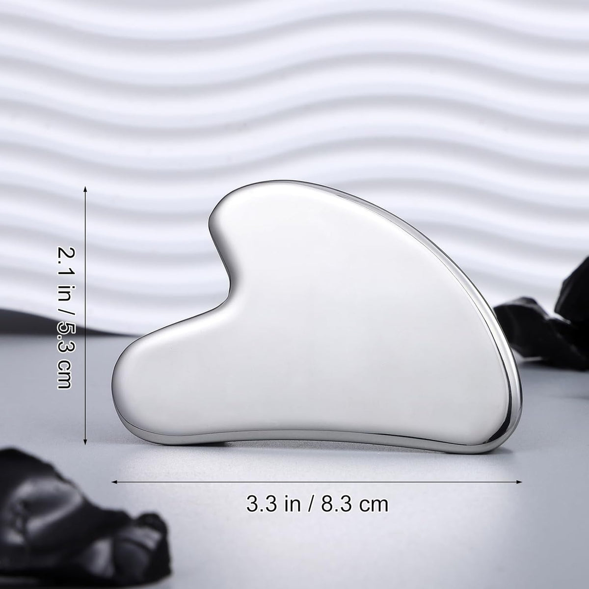 rosenice Gua Sha Facial Tools Stainless Steel Gua Sha for Face Skincare Massage Scraper for Body Metallic Luster