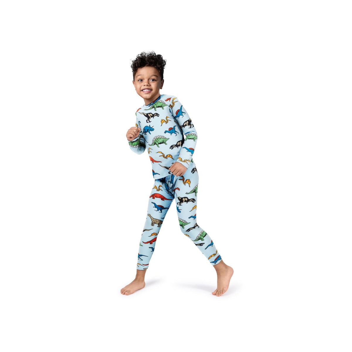 Rocky Thermal Underwear Kids, Boys Thermal Underwear Set Long Johns Thermals Kids Base Layer kids thermals top bottom set Boys Winter Clothes Shirt & Pants, Ski/Extreme Cold (Dinosaur, XX-Small)
