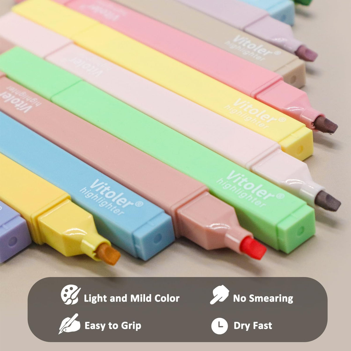 Vitoler 20Pcs Highlighters,Pastel Highlighters Set,Assorted Morandi Color Highlighter, Chisel Tip Bible Highlighter for School Office Supplies