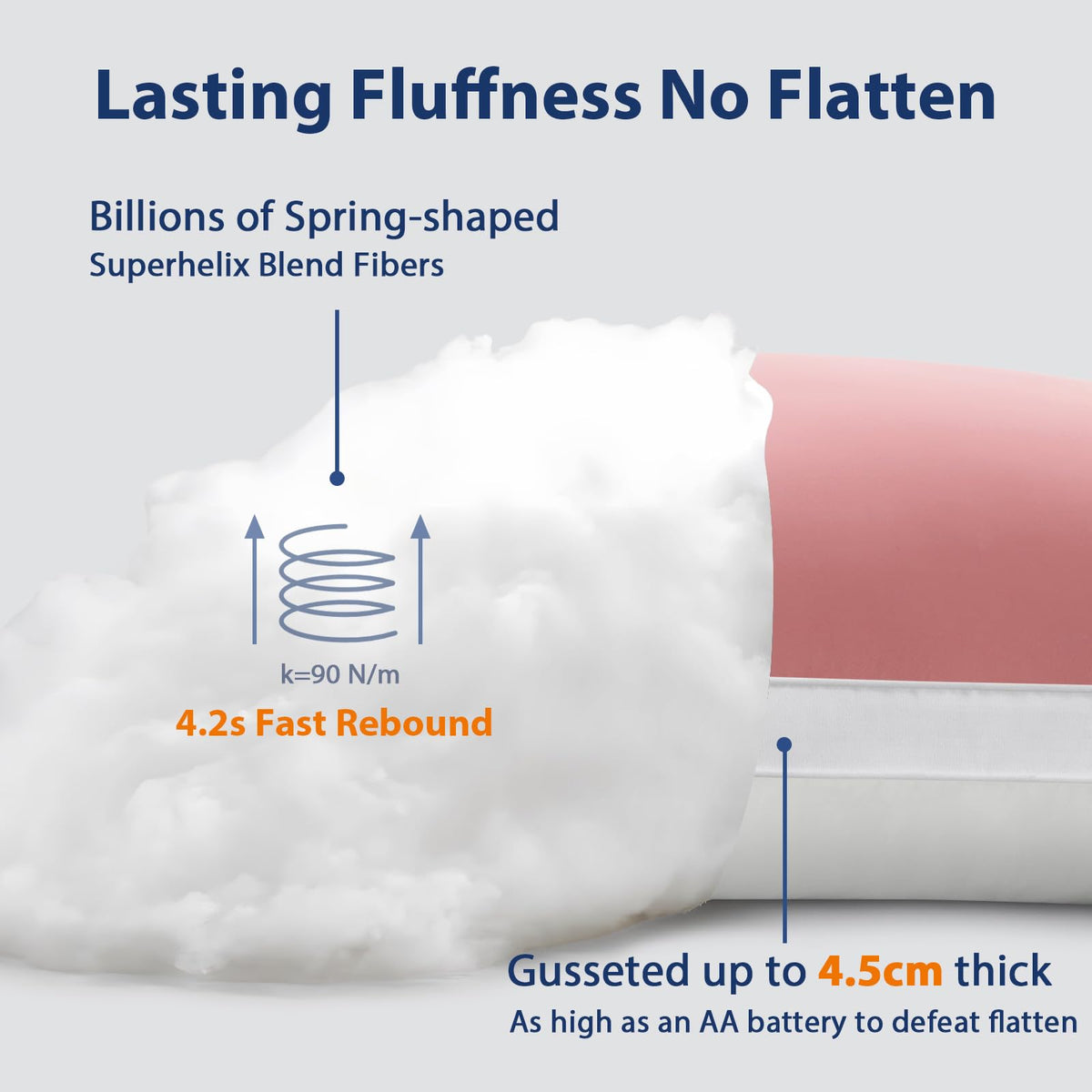 MEELUS Pillows Queen Size Set of 2 Soft for Sleeping, Luxury Hotel Down Alternative Bed Pillows 2 Pack for Side Back Stomach Sleepers, Gusseted Supportive, Machine Washable, Cooling Pink, 20" x 30"