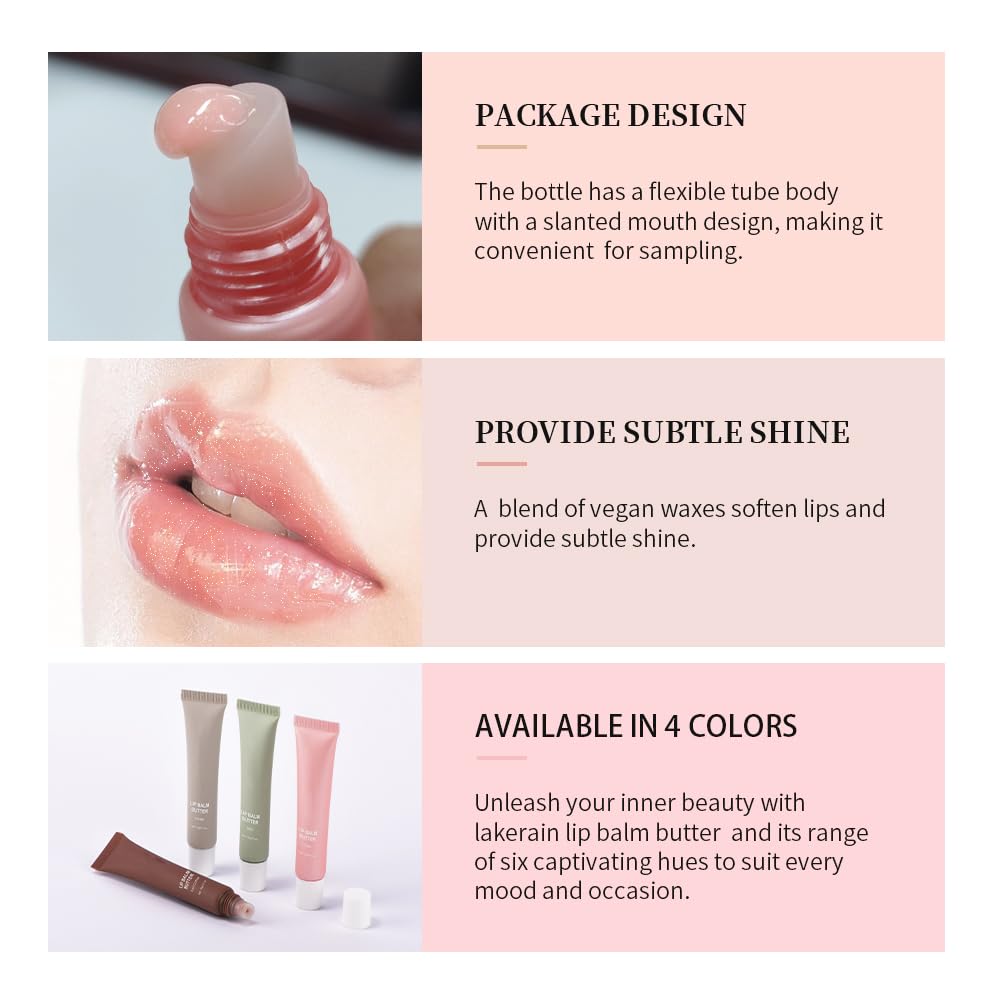 Summer Butter Lip Balm, Moisturizing Hydrating Natural Lip Care, Rich in Nutrients for Soft Smooth Lips (Vanilla)