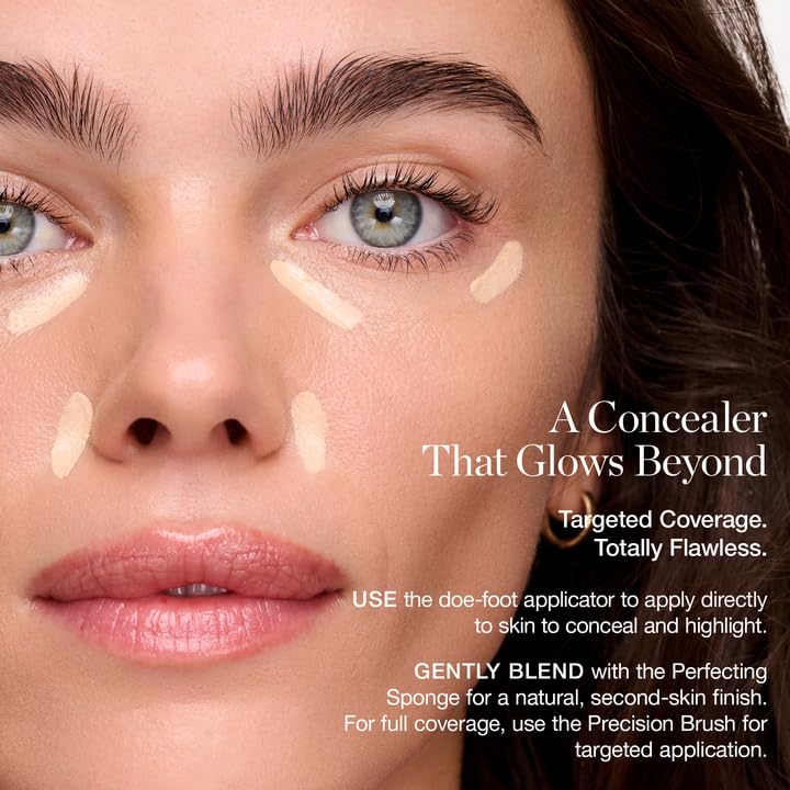 Ogee Complexion Perfecting Under Eye Concealer - Certified Organic Full Coverage Concealer - Buildable Coverage - LAUREL 6.50N - Medium (Neutral Undertones)