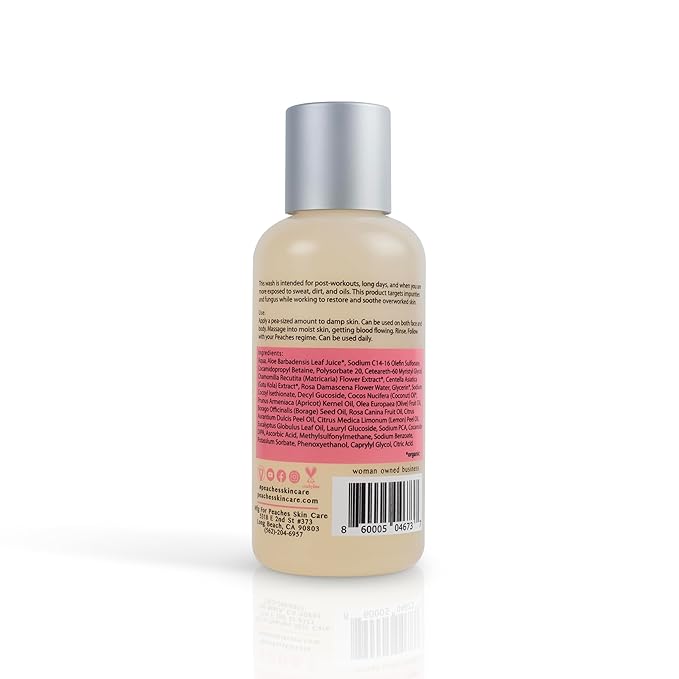 Post-Workout Vegan Face Wash with Gotu Kola, Lemongrass, and Eucalyptus – Refreshes and Cleanses Delicate Skin – Restore Cleanser (5.5 oz)