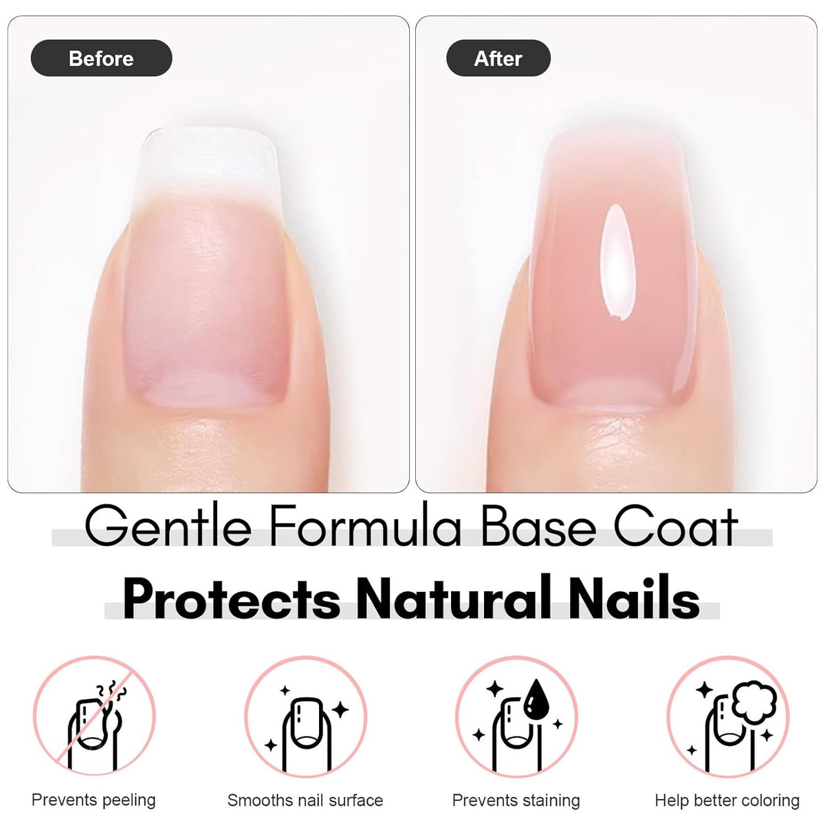 Makartt 3Pcs Builder Nail Gel with Top and Base Coat, Clear Gel Builder Kit for Nails Apex Building Thickening Strengthener Extension Rhinestone in a Bottle, UV Light Lamp Required
