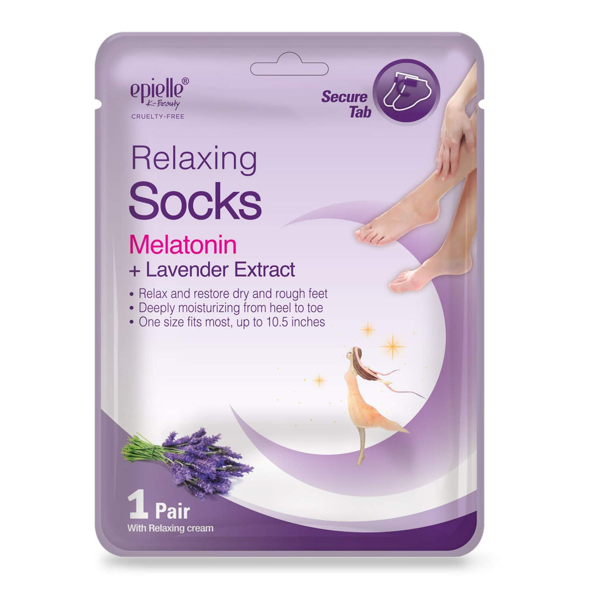 Epielle Relaxing & Nourishing Hand & Foot Masks 12 Pairs, Repair and Relax Dry Hands & Cracked Heels with Lavender Extract & Hemp, Korean Skin Care, Spa Self Care Gifts for Women, 6 Gloves & 6 Socks