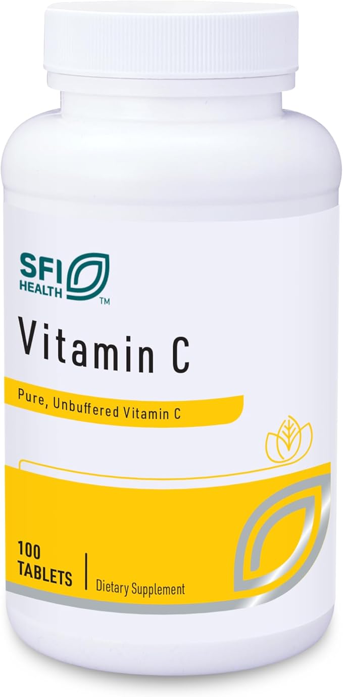 Klaire Labs Vitamin C - 1000 Milligrams L-Ascorbic Acid in Coated Tablets to Protect from Oxidation (100 Tablets)