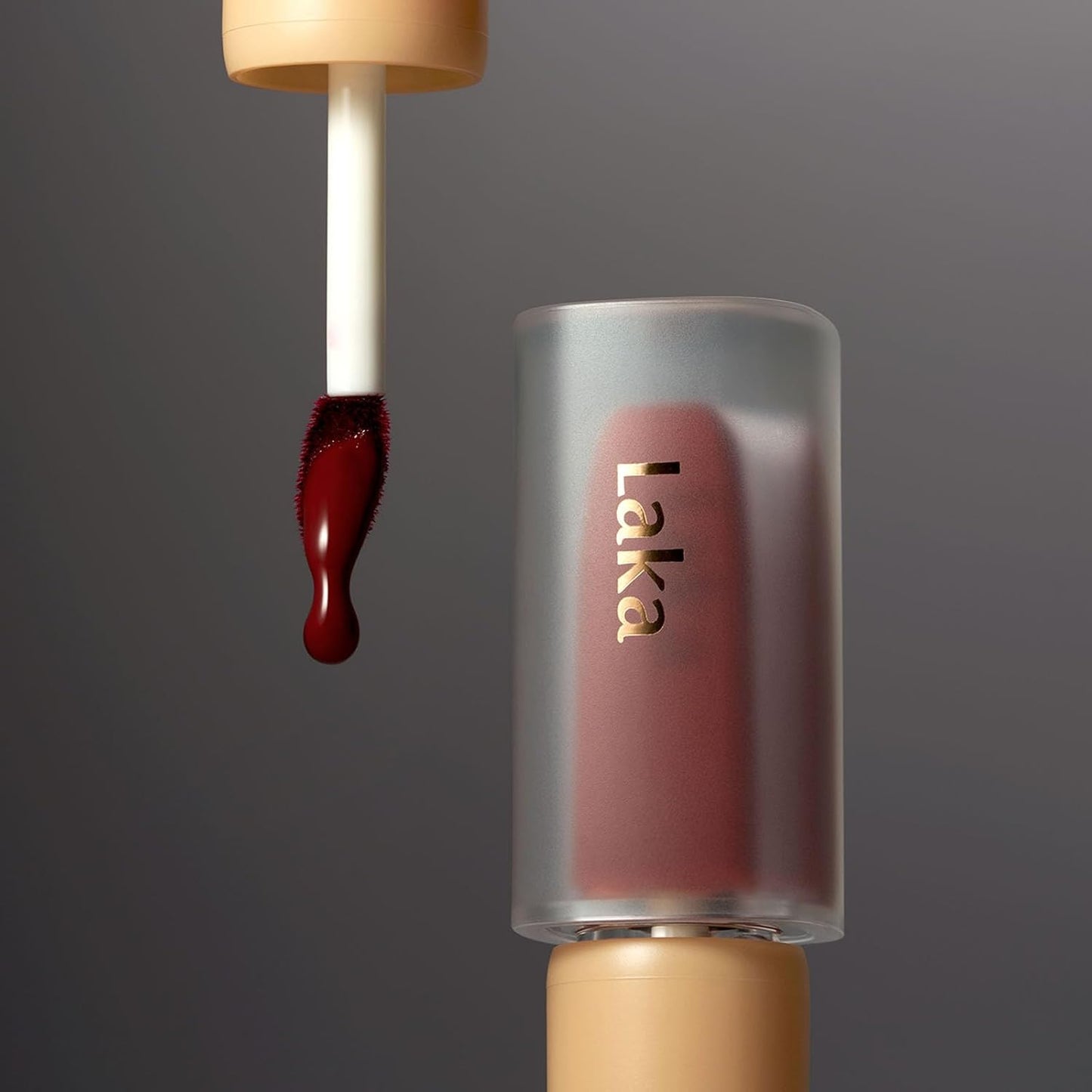 Laka Fruity Glam Tint, 4.5g/0.15 oz., Glowing Lip Stain with Wide Color Spectrum, Hydrating & Lightweight Texture, Long-Lasting Bold Stain, Non-Sticky, Vegan, K-Beauty (#122 Rosy Rose)