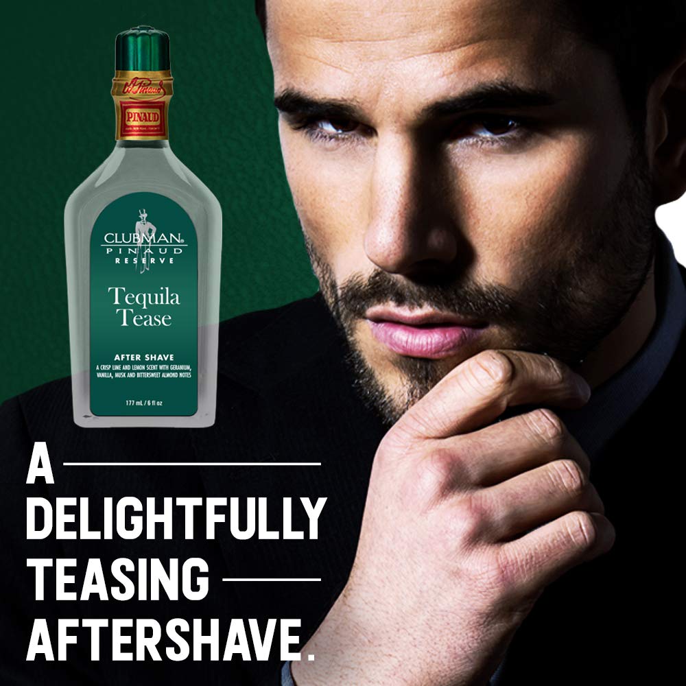 Clubman Reserve Tequila Tease After Shave Lotion for Men – Refreshing Scent After Shave Splash, Soothing Aftershave Care, 6 fl oz