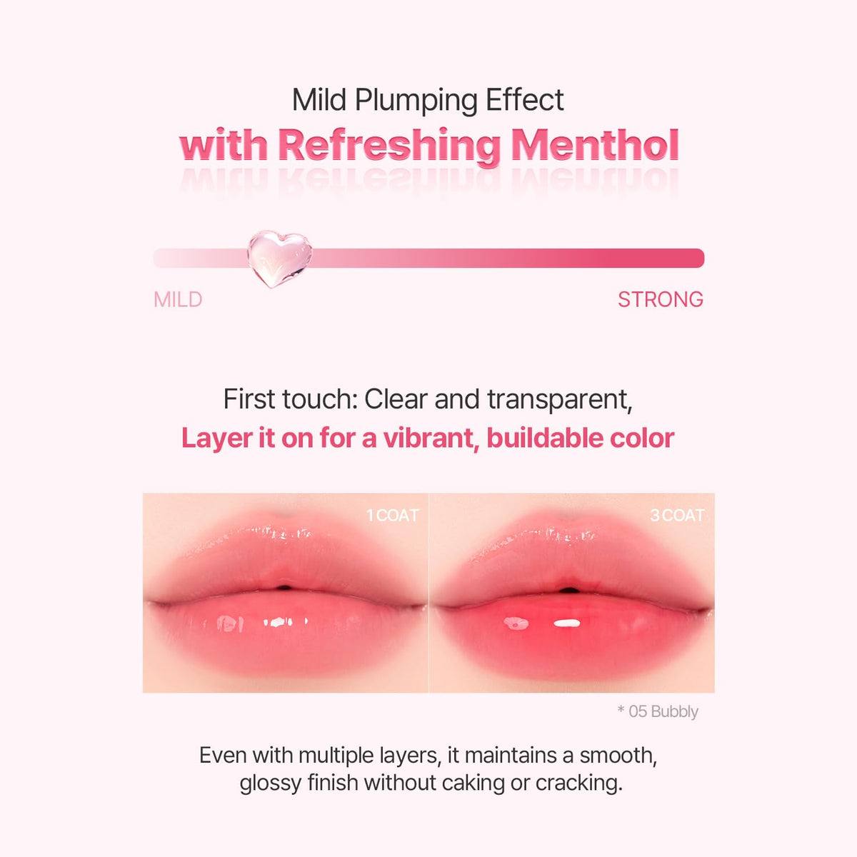 2aN Glaze Bouncing Tint – Lightweight, Moisturizing Lip Tint with High-Shine Finish, Smooth, Light Plumping, Comfortable Wear, Korean Makeup (Bubbly, 0.16 oz)