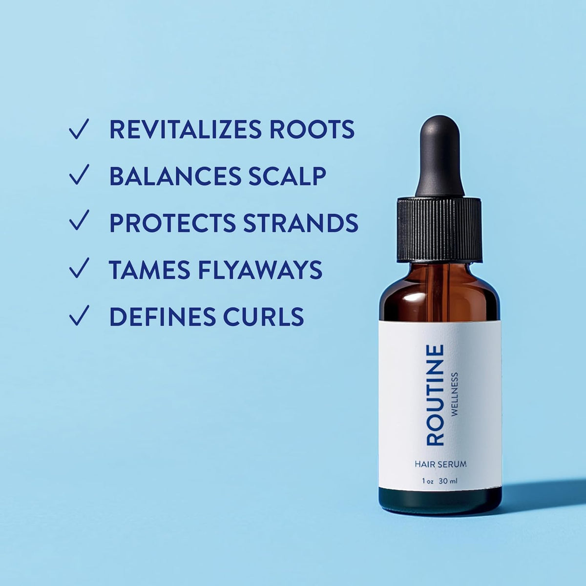 Routine Wellness Advanced Hair Serum - Nourishing Scalp Treatment for Enhanced Hair Support with Natural Oils, Ideal for Men & Women - 30ml (Pack of 2)
