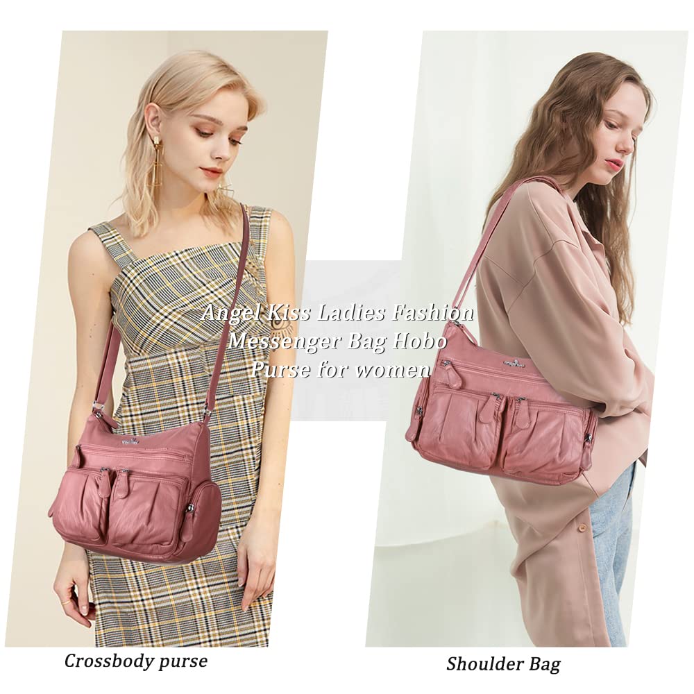 Crossbody Bags for Women,Angelkiss Ladies Shoulder Messenger Handbags and Purses Medium Faux Leather Pocketbooks