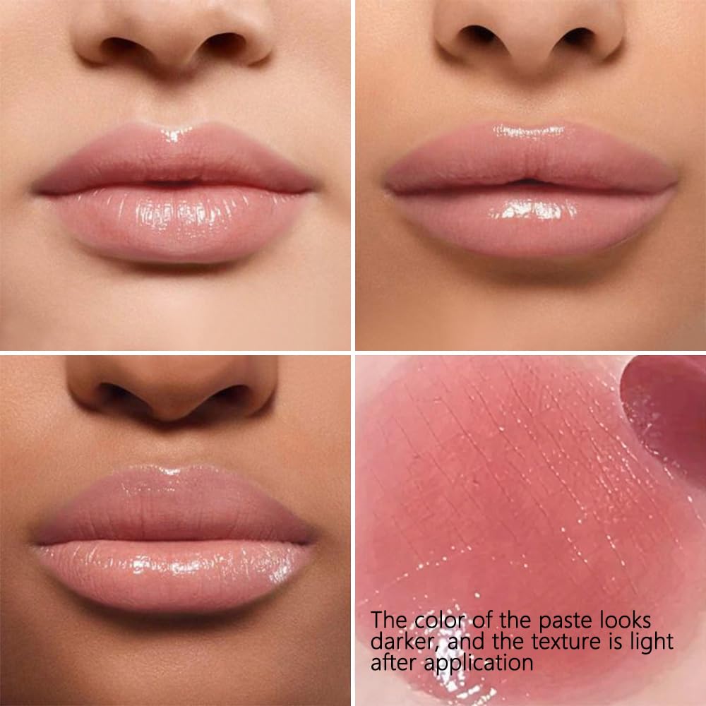 2Pcs Honey Tinted Lip Balms Lip Stain, Sheer Hydrating Lip Skin Tint, Gloss Balm Moisturizing Lip Color for All Skin Tones, Nourishing Lip Balm with a Hint of Natural Black Cherry Tint