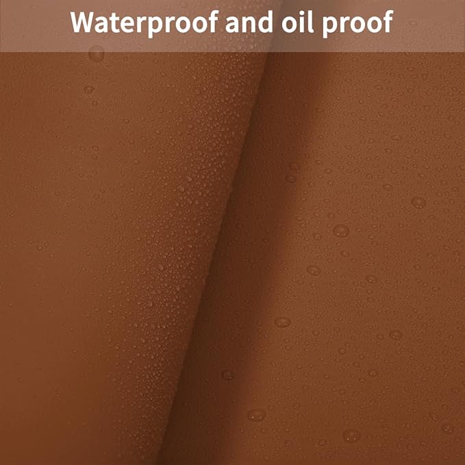 Leather Table Cover,1.8mm Thick,42x84 Inch Table Protector,Table Protector for Dining Room Table,Dining Table Cover,Dining Table Pads.(Brown+Gray,42x84)