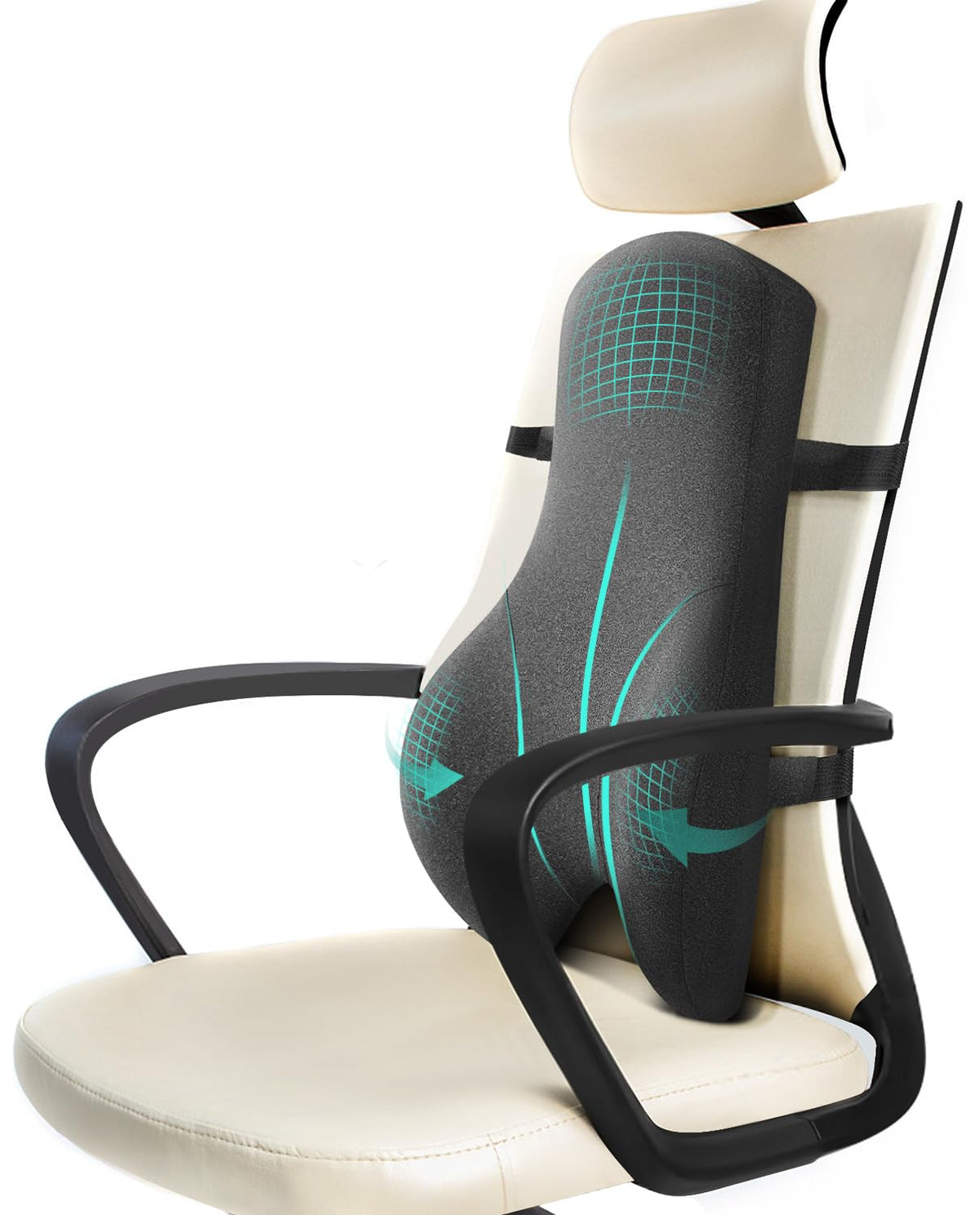 Dreamer Car Long Back Support for Office Chair Fully Support Entire Back for Comfort,Pain Relief and Posture Improved- Memory Foam Lumbar Support Pillow for Office Chair,Recliner