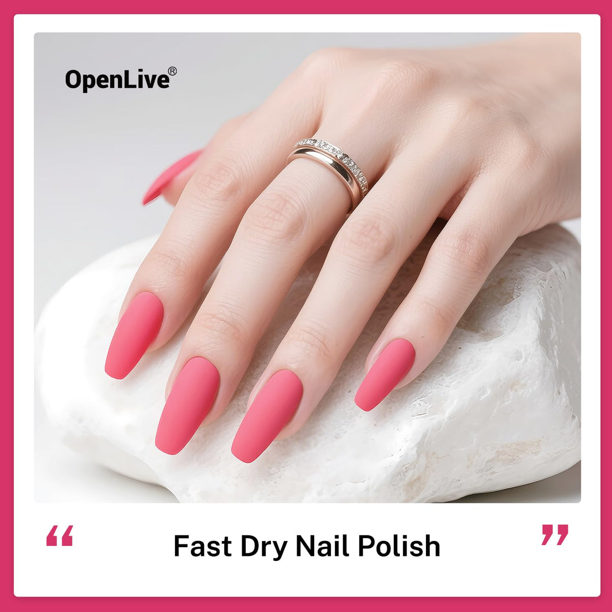 16.5ml Rose Red Nail Polish Large Volume Quick Dry Nail Polish, Long Lasting Shine, Fingernail Toenail Nail Art DIY Home Travel Nail Art Gift