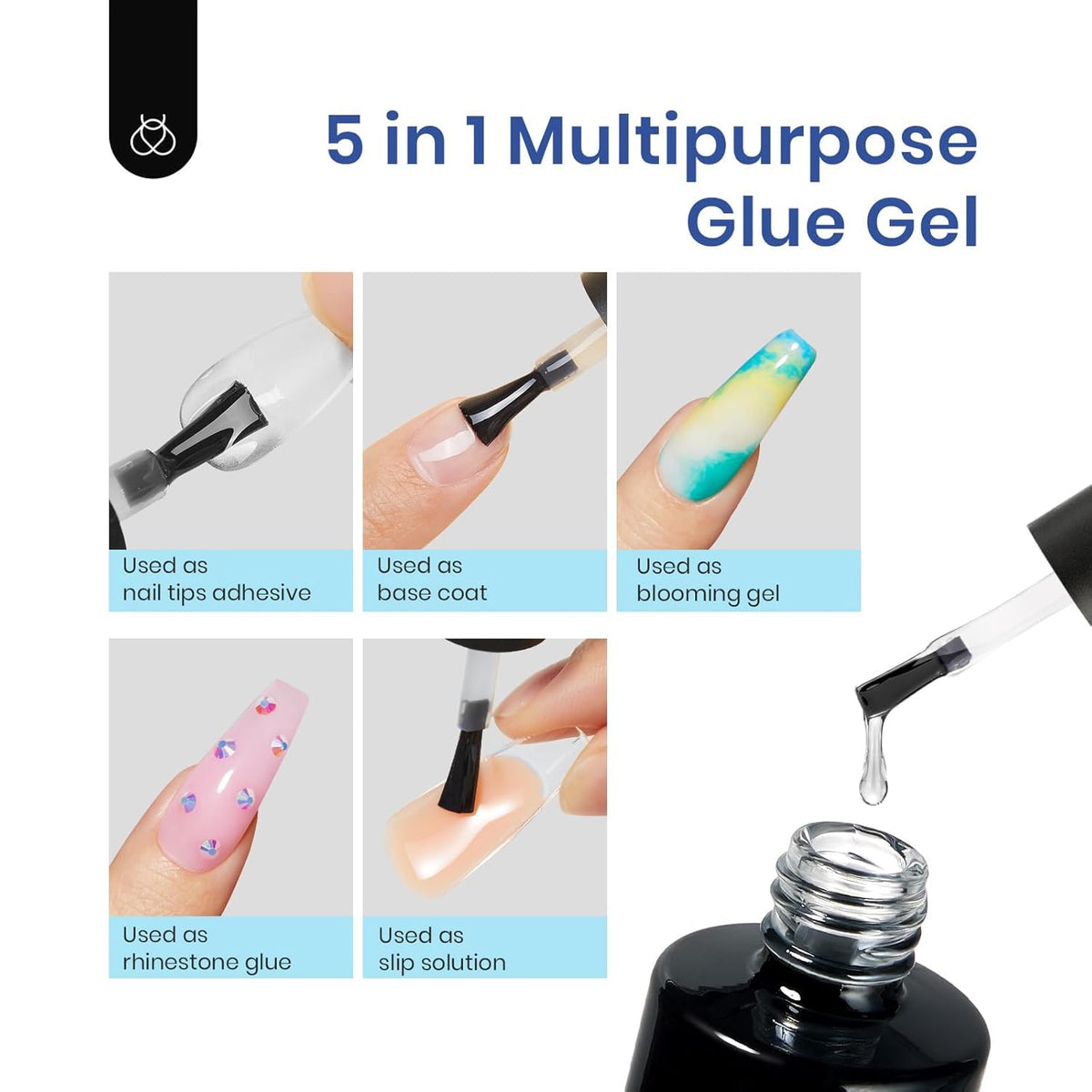 Beetles Soft Gel Nail Kit Medium Coffin Easy Nail Extension Set 5 In 1 Nail Glue Base Coat with Pre shaped Nail Tips and Led Nail Lamp Acrylic Nail Clipper Gifts for Women
