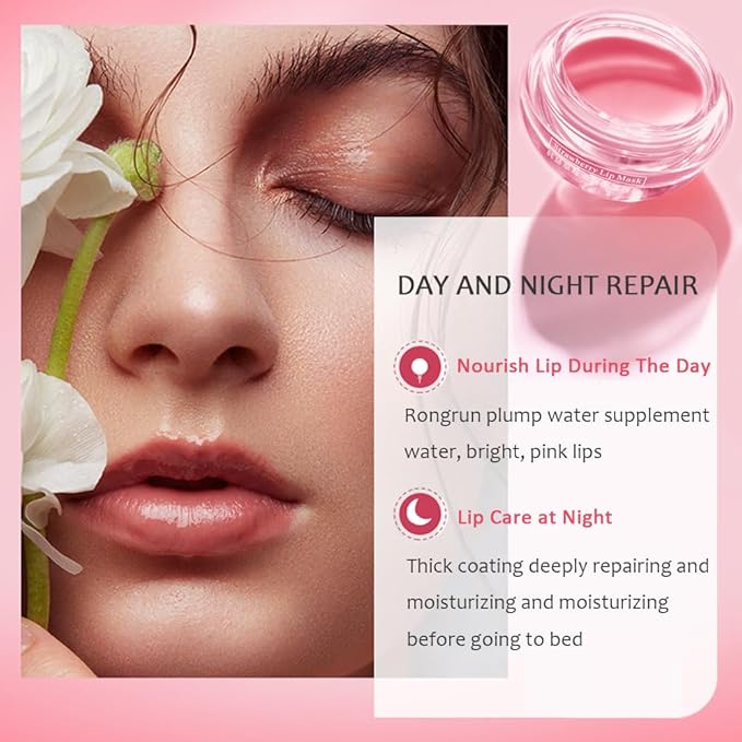 3PCS Bee Lip Balm Honey Pot Set, Moisturizing Propolis Mask, Hydrating Prevention for Dry and Cracked Skin, Exfoliating Scrubs, Sleep Mask Reduces Lines, Skin Care Products