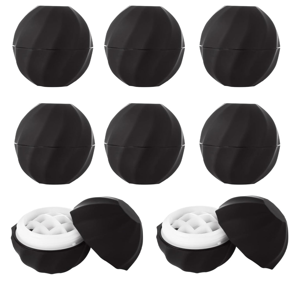 30 PCS Sphere Lip Balm Containers, 0.25 oz Lip Balm Containers Empty, Refillable Screw Cap Empty Lip Balm Tubes for Make Natural Lip Balm Lip Care