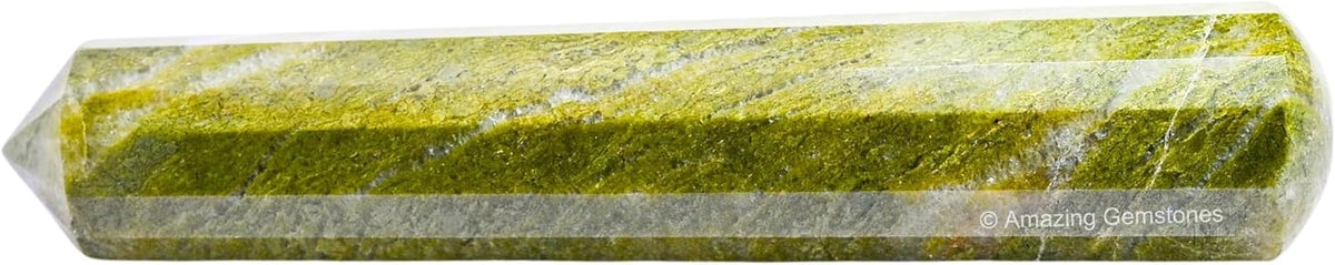 Amazing Gemstone Vesuvianite Crystal Wand Massage Stick - Pelvic Wand Gua Sha for Adults - Crystals and Healing Stones Massage Wands for Adults Gifts (Pointed)